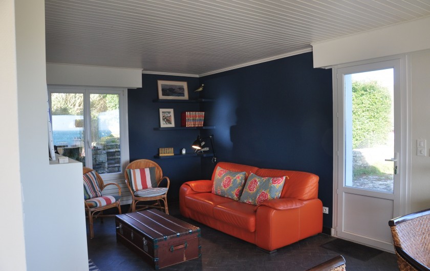 Location de vacances - Maison - Villa à Sauzon - salon cheminée