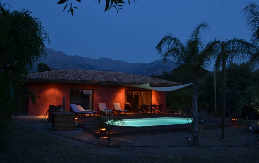 Location de vacances - Villa à Montegrosso - Ambiance de nuit