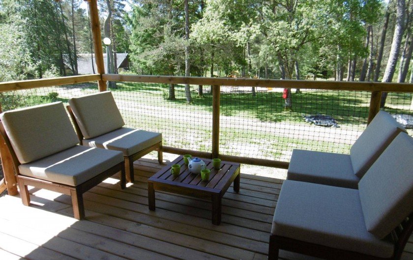 Location de vacances - Camping à Palisse - Terrasse du lodge