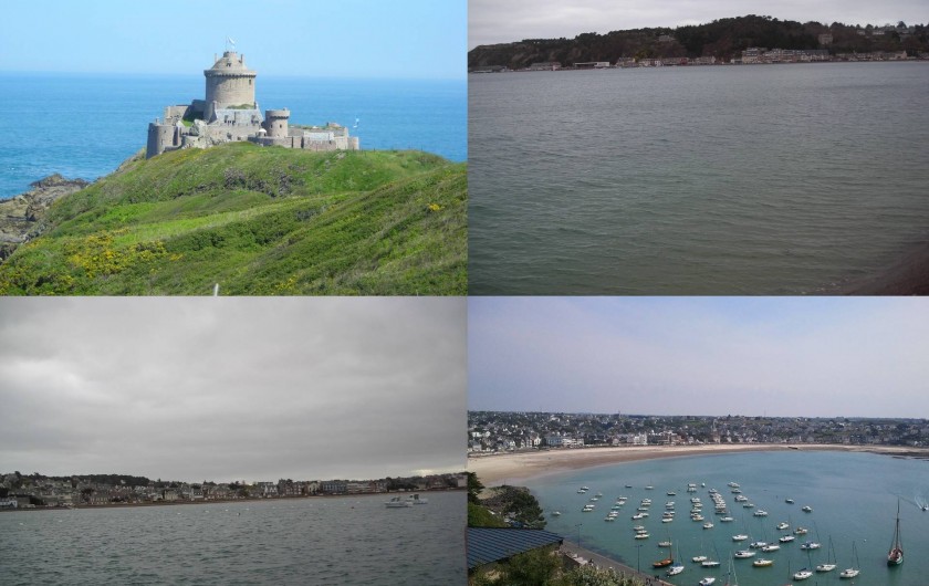 Location de vacances - Bungalow - Mobilhome à Plurien - pleine mer et vue du château de fort la latte
