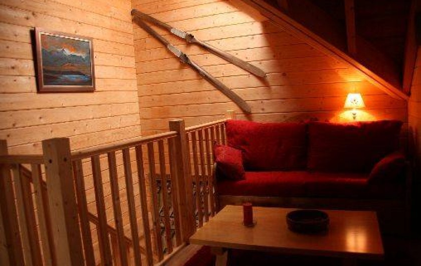 Location de vacances - Chalet à La Féclaz - Mezzanine avec 2 canapés lit indépendants