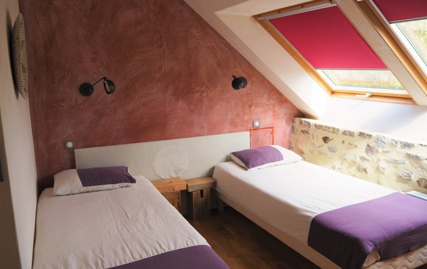 Location de vacances - Gîte à Saint-M'Hervé - chambre twin ou option lit double