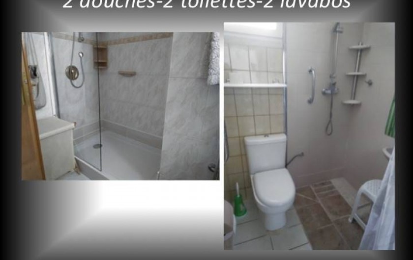 2 Salles de douches  2 toilettes  2lavabos