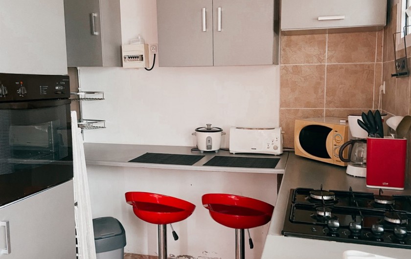 Location de vacances - Maison - Villa à Bois De Nèfles - Cuisine du F2 sans balcon