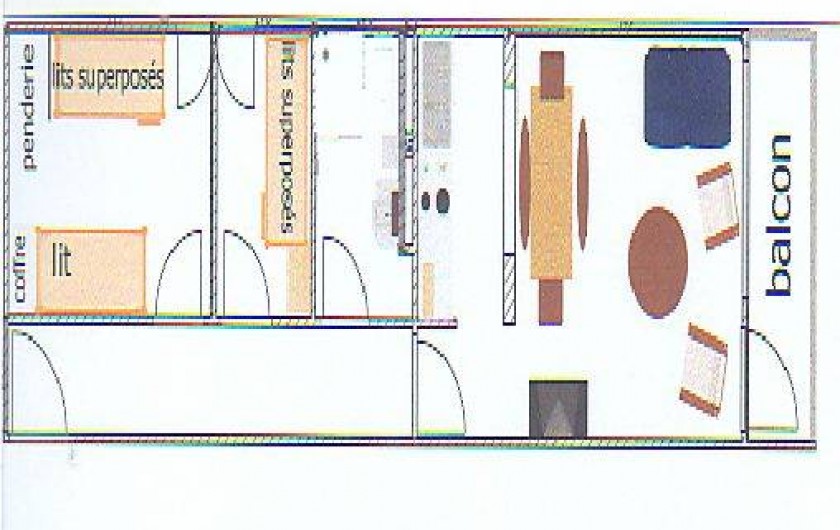 Location de vacances - Appartement à Super Besse - plan appartement