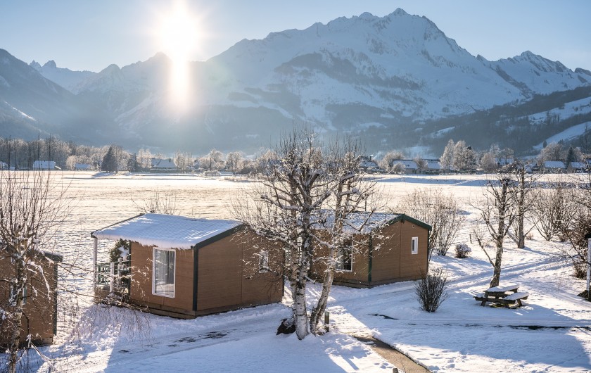 Location de vacances - Chalet à Aucun - Chalet Origine hiver - Azun Nature