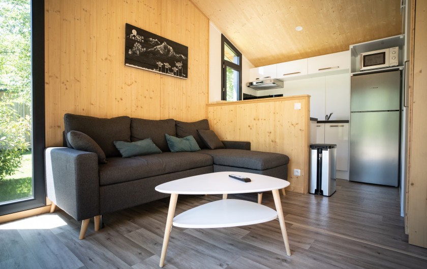 Location de vacances - Chalet à Aucun - Salon chalet Nature & Bois - Azun Nature