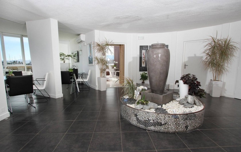 Location de vacances - Appartement à Saint-Cyprien Plage - Salon de la Mer - lieu de vie partage