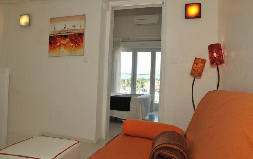 Location de vacances - Appartement à Saint-Cyprien Plage - Duplex, Canapé lit 140 chambre mezzanine