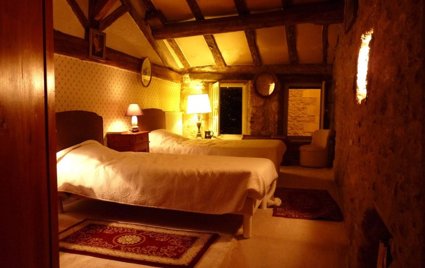 Location de vacances - Moulin à Migné-Auxances - chambre 3 ; 2 lits jumeaux