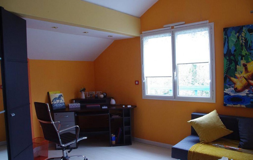 Location de vacances - Chambre d'hôtes à Grayan-et-l'Hôpital - Chambre Château Margaux donnant sur une terrasse privative vue sur la forêt