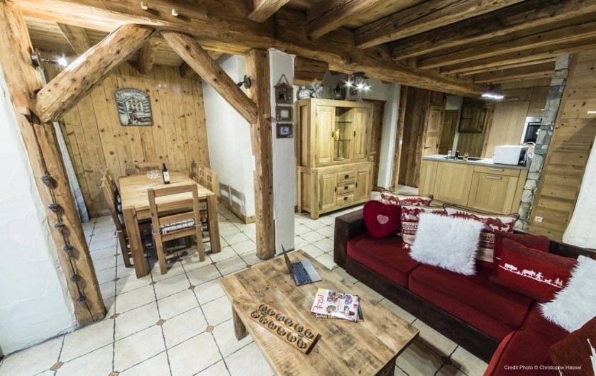 Location de vacances - Appartement à Val-d'Isère - Piece de vie