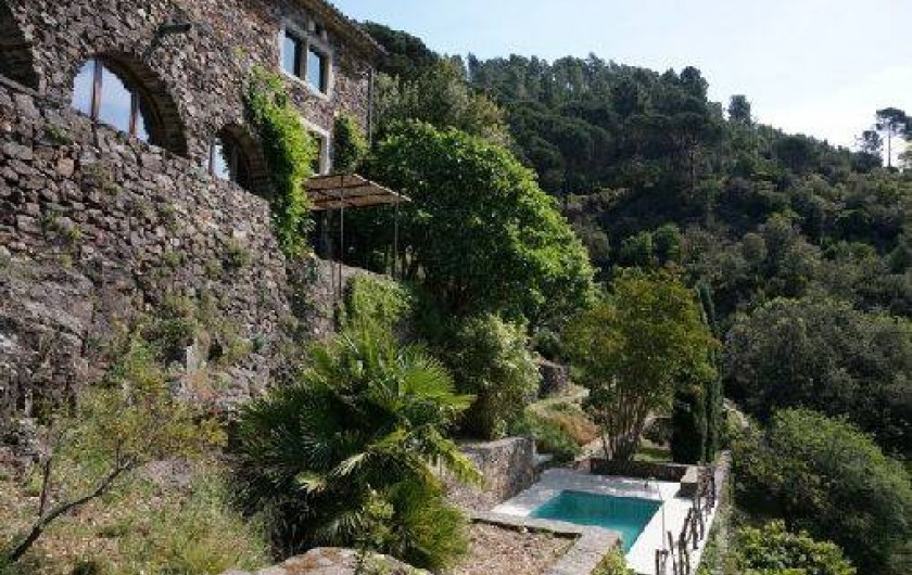 Location de vacances - Gîte à Mialet - vu de l'ensemble du Mas côté Sud