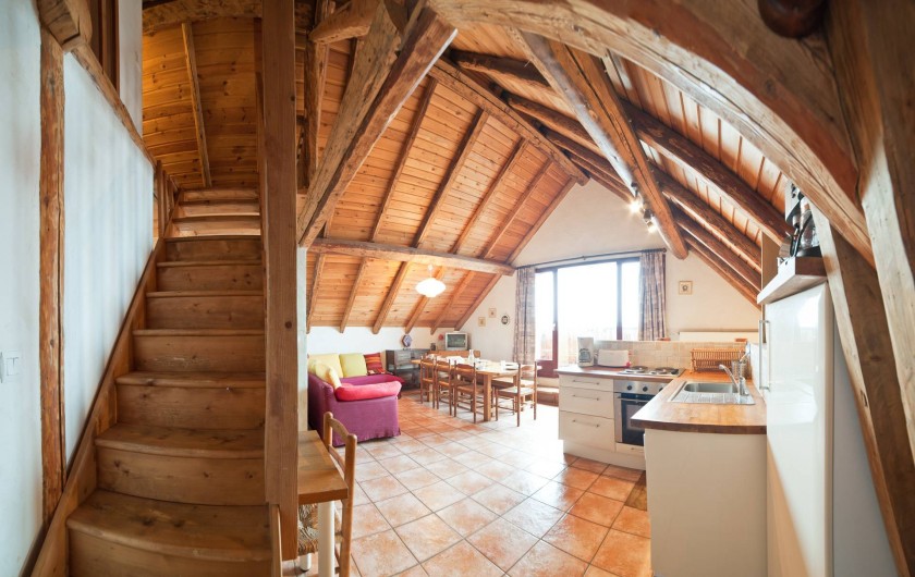 Location de vacances - Appartement à Albiez-le-Vieux - séjour cuisine