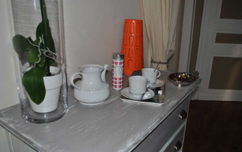 Location de vacances - Chambre d'hôtes à Salies-de-Béarn - dans chaque chambre  plateau d'accueil