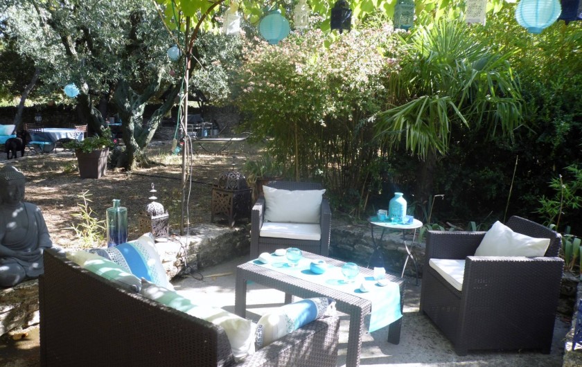 Location de vacances - Mas à Venasque - Coin piscine