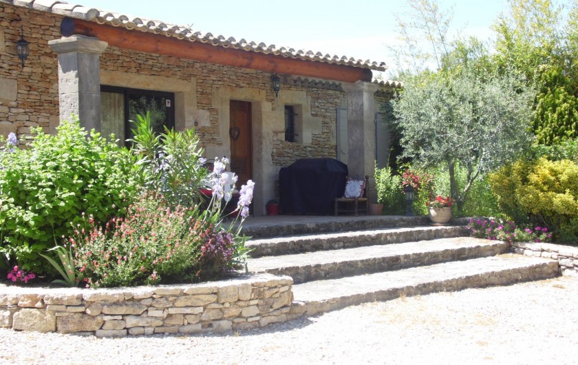 Location de vacances - Mas à Venasque - Terrasse Ventoux