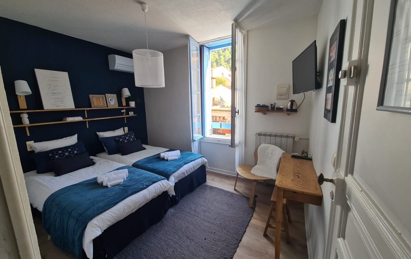 Location de vacances - Chambre d'hôtes à Tautavel - Chambre Double Lits jumeaux Vallespir