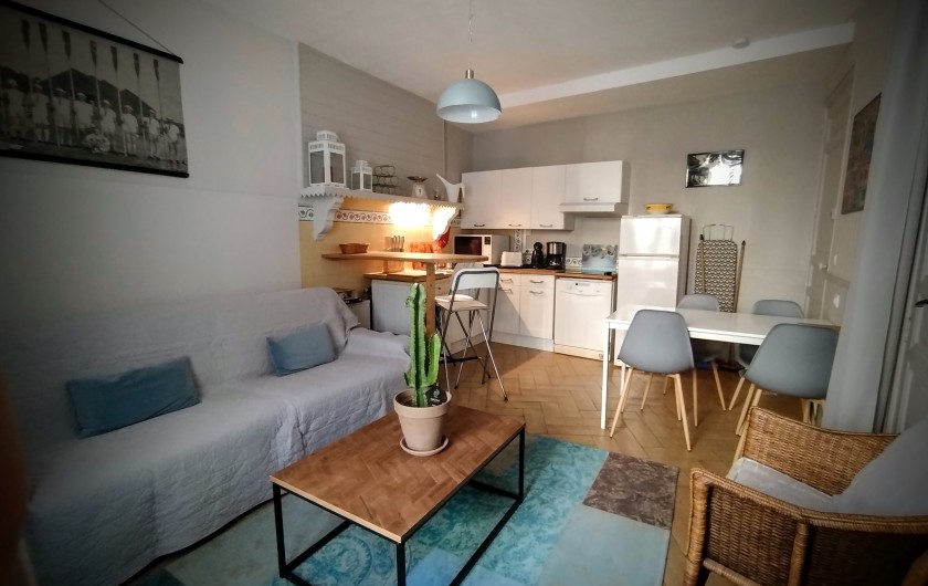 Location de vacances - Chambre d'hôtes à Tautavel - Cuisine-Salon