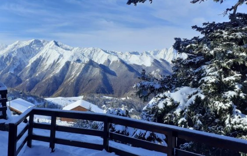 Location de vacances - Chalet à Ustou - vue de la salle à manger / terrasse du bas