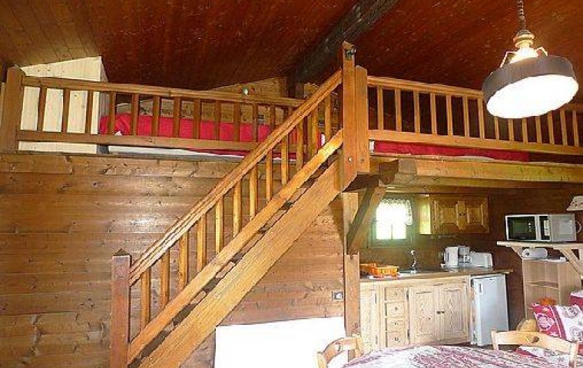 Location de vacances - Chalet à Megève - chambre  enfants en mezanine