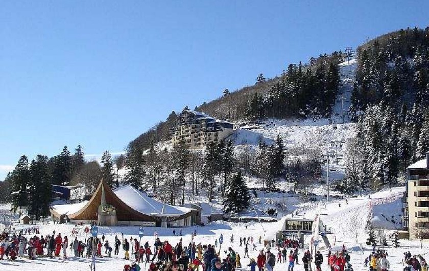 Location de vacances - Appartement à Super Lioran - La résidence en arrière plan