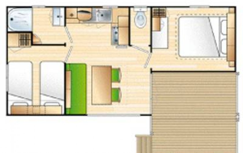 Location de vacances - Camping à Maureillas-Las-Illas - Mobil-Home & Cottage