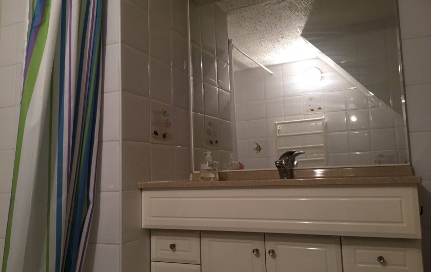 Location de vacances - Villa à Le Barcarès - Salle de bain et WC (baignoire)