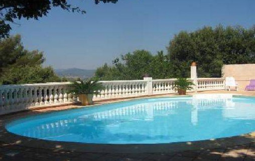 Location de vacances - Villa à Pierrefeu-du-Var - Piscine vue Ouest