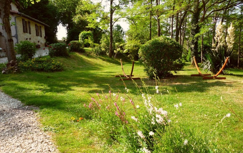 Location de vacances - Villa à Marsolan - Le jardin sous les robiniers