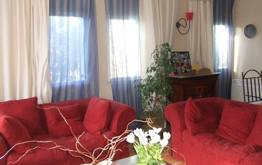 Location de vacances - Villa à Saint-Rémy-de-Provence - Salon très ensoleillé et confortable