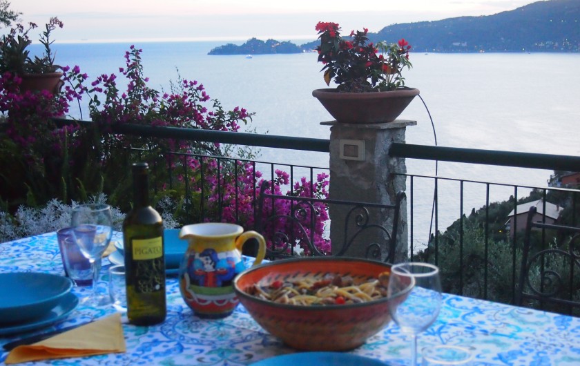Location de vacances - Villa à Zoagli - Terrasse a manger