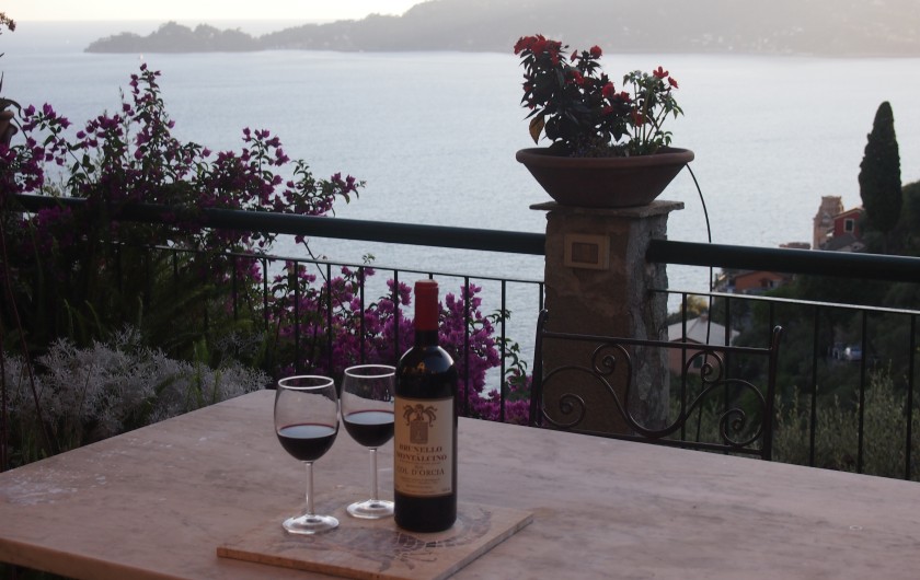 Location de vacances - Villa à Zoagli - Vin au couche de soleil