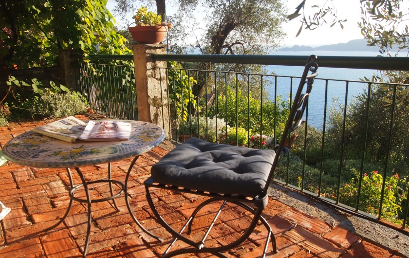 Location de vacances - Villa à Zoagli - Deuxieme terrasse pour un cafe et la lecture
