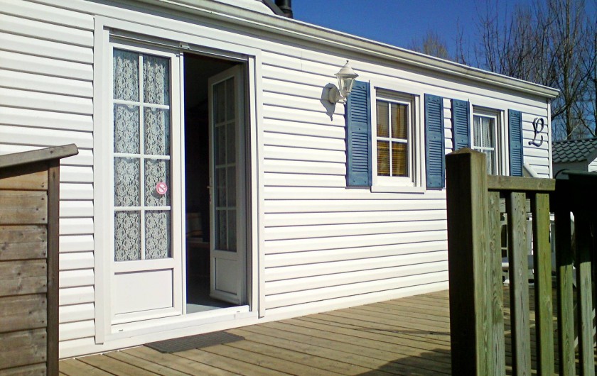 Location de vacances - Bungalow - Mobilhome à Carnac - Mobil-home et terrasse