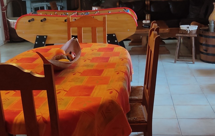 Location de vacances - Villa à Saint-Laurent-d'Aigouze - salon, salle à manger, insert