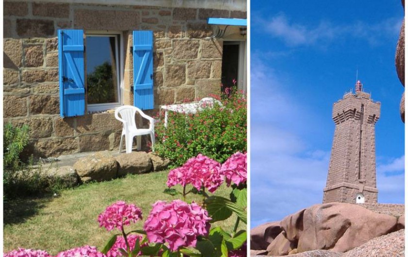 Location de vacances - Gîte à Perros-Guirec - maison de pêcheur  plage et  port à 100m   Ploumanach cotes d armor Bretagne