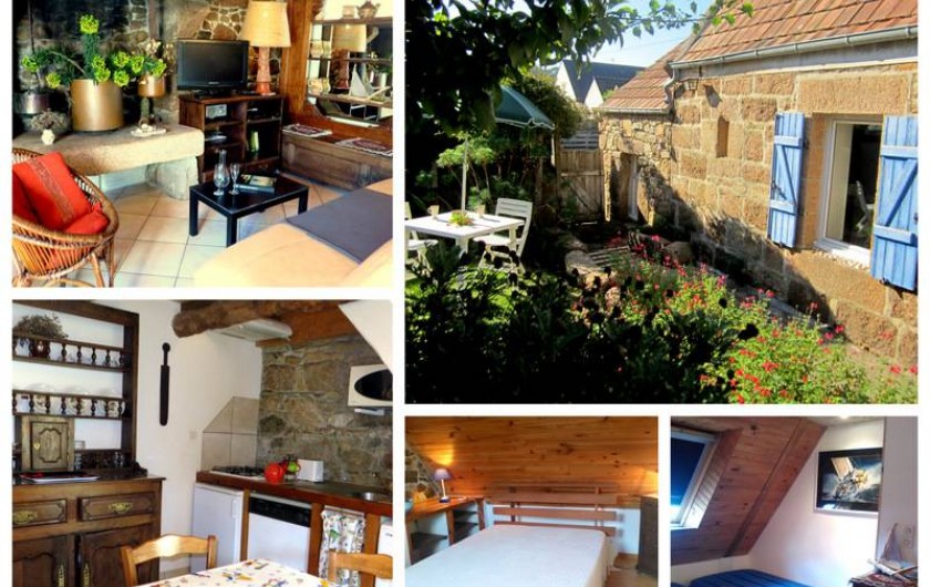 Location de vacances - Gîte à Perros-Guirec - intérieur maison des pêcheurs Ploumanach Perros Guirec