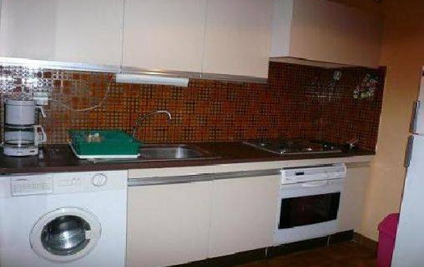 Location de vacances - Appartement à La Ciotat - Cuisine lave linge, four, plaque électrique, congel, refrigérateur,grille pain, 