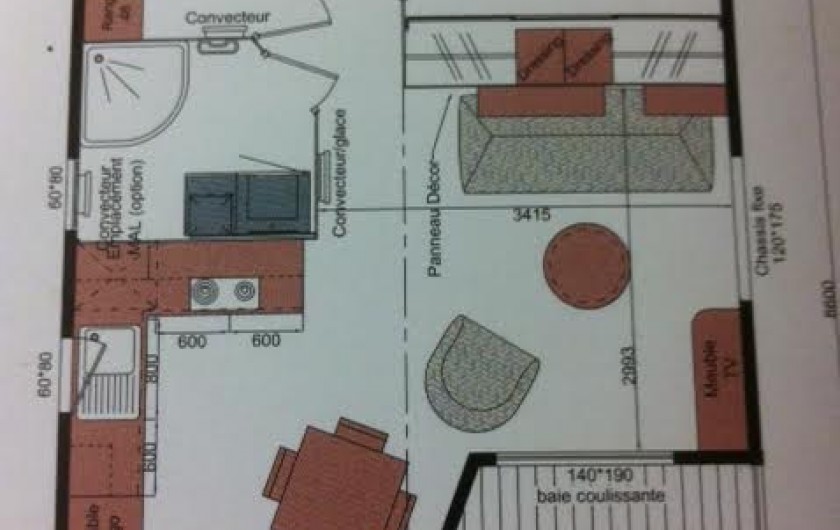 Location de vacances - Chalet à Parentis-en-Born - plan chalet