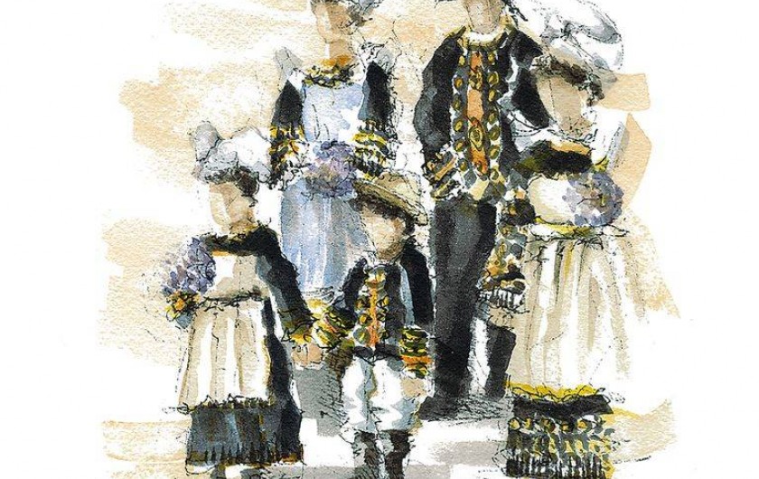 Costumes folkloriques à la Fête des Fleurs d'Ajonc de Pont Aven