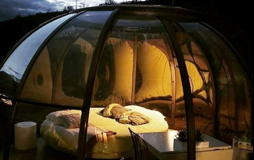 Location de vacances - Insolite à Labastide-de-Penne - le dôme confort de nuit