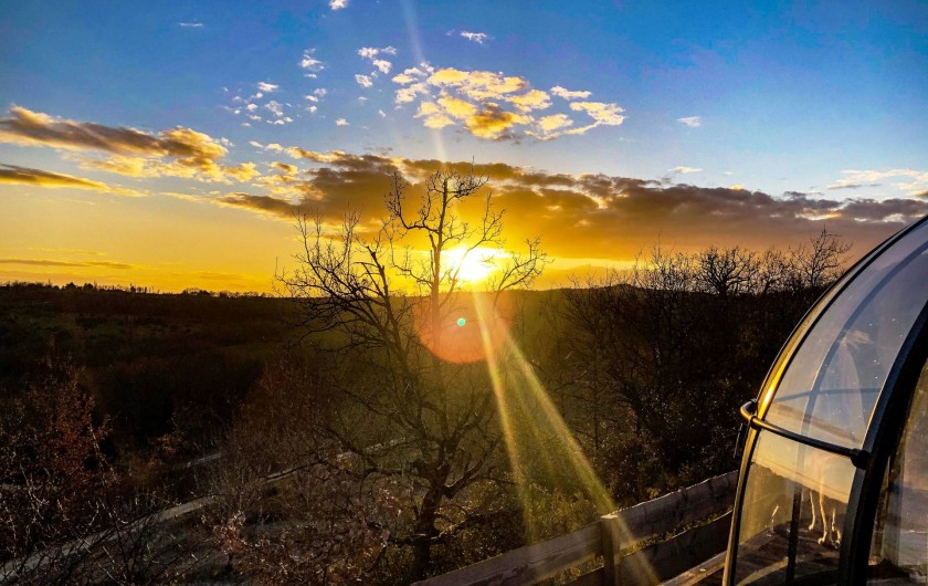 Location de vacances - Insolite à Labastide-de-Penne - coucher de soleil sur le dôme confort