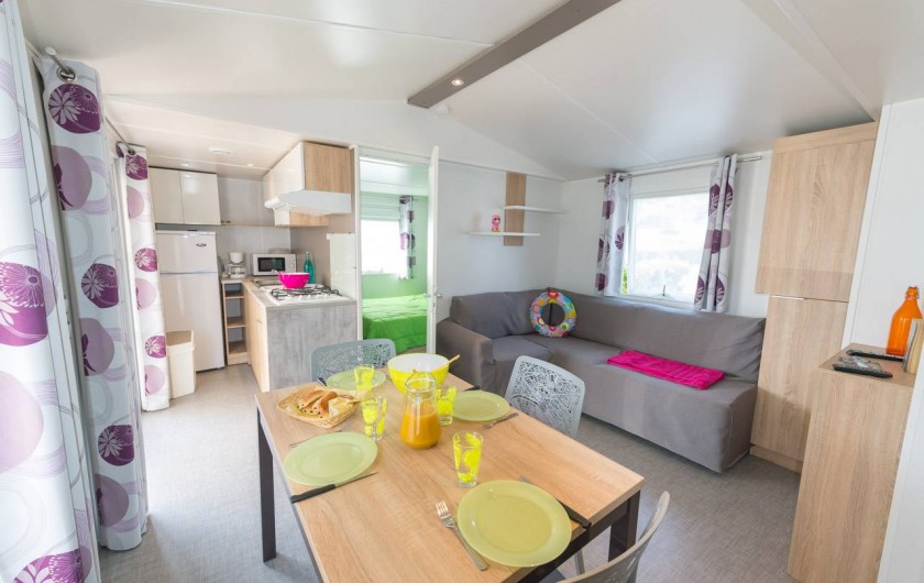 Location de vacances - Camping à Guérande - Mobil-home LUXE 3 chambres 2 salles de bains 2wc