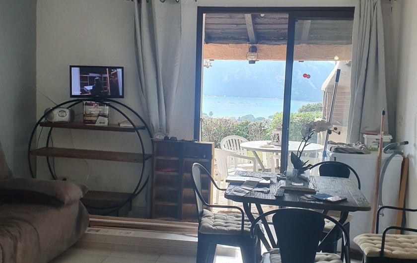 Location de vacances - Villa à Porto-Vecchio - Salon, TV, canapés convertibles