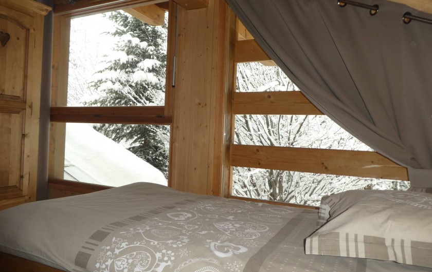 Location de vacances - Chalet à Megève - chambre 4 et vue sur l'extérieur