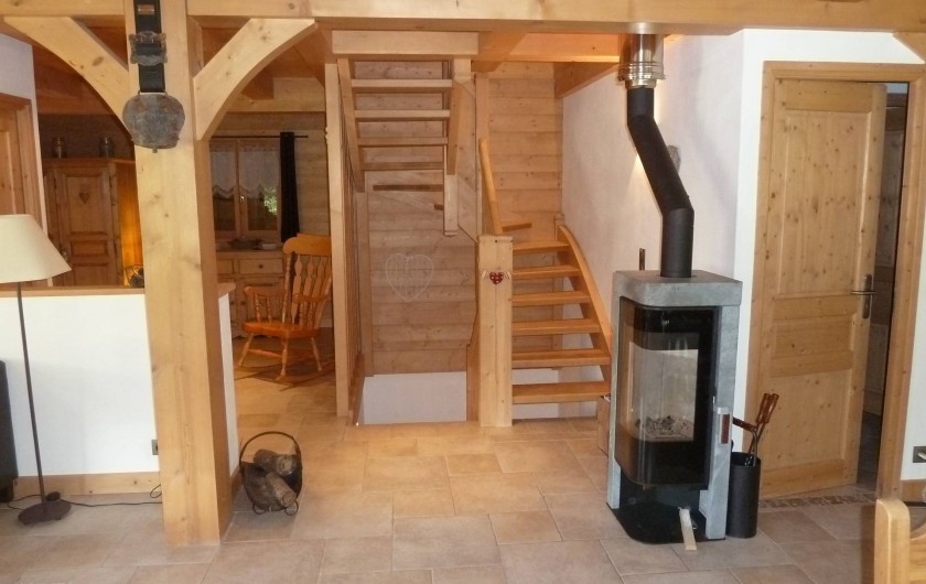 Location de vacances - Chalet à Megève - le poêle