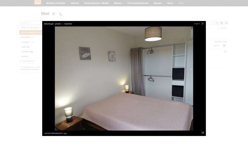 Location de vacances - Villa à Port-Vendres - Chambre côté mer