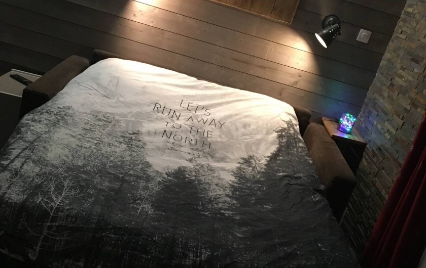 Location de vacances - Studio à Les Carroz d'Arâches - Canapé ouvert