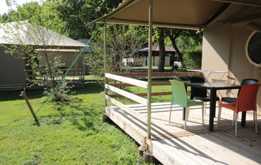 Location de vacances - Bungalow - Mobilhome à La Garette - Bungalow toilé 40m2 4 personnes  (terrasse)